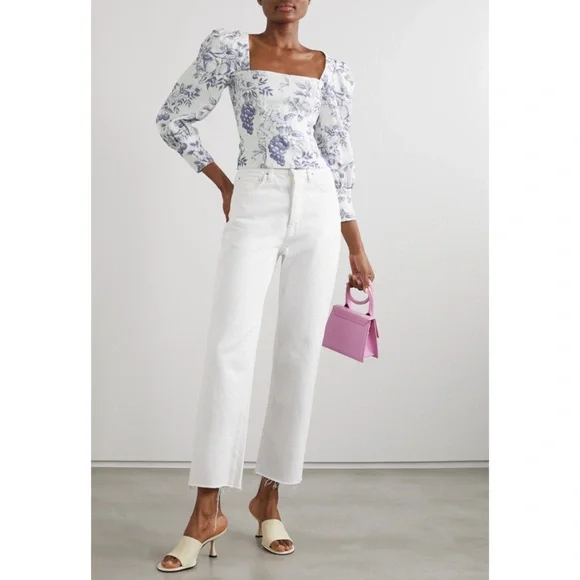 NEW Reformation Stilton Linen Top Carla 10 - Picture 6 of 17